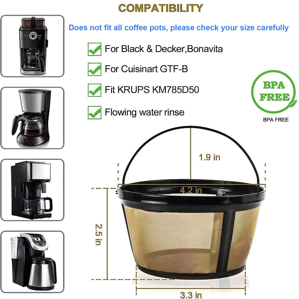 Reusable Coffee Filter Basket 8-12 Cup 2Pack N7008
