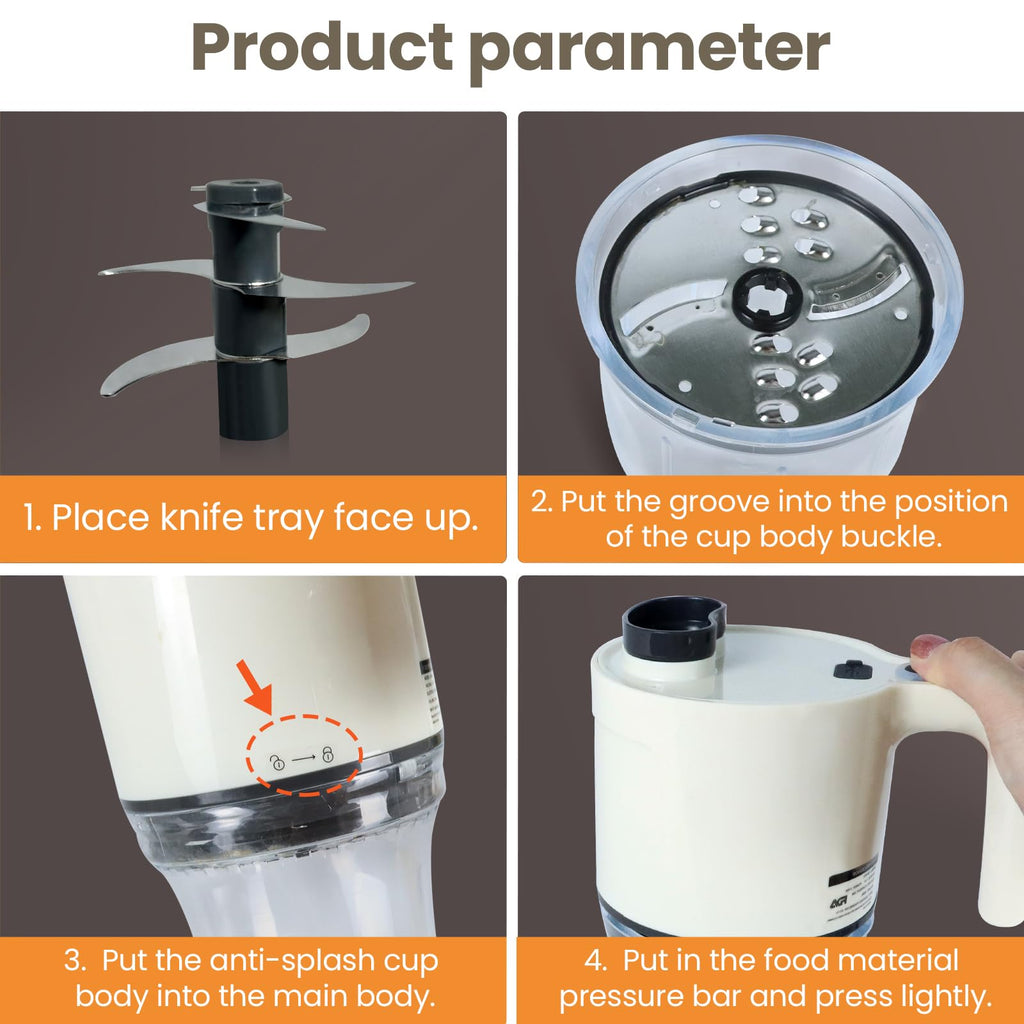 4-in-1 Waterproof Cordless Electric Vegetable Slicer Set I3856