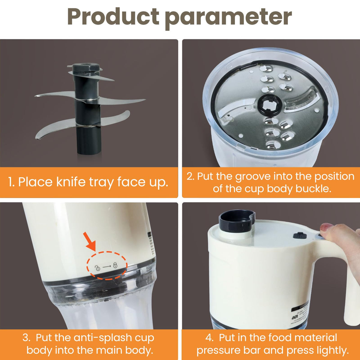 4-in-1 Waterproof Cordless Electric Vegetable Slicer Set I3856