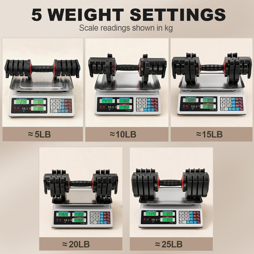 25 lb Adjustable Dumbbell Set G68530