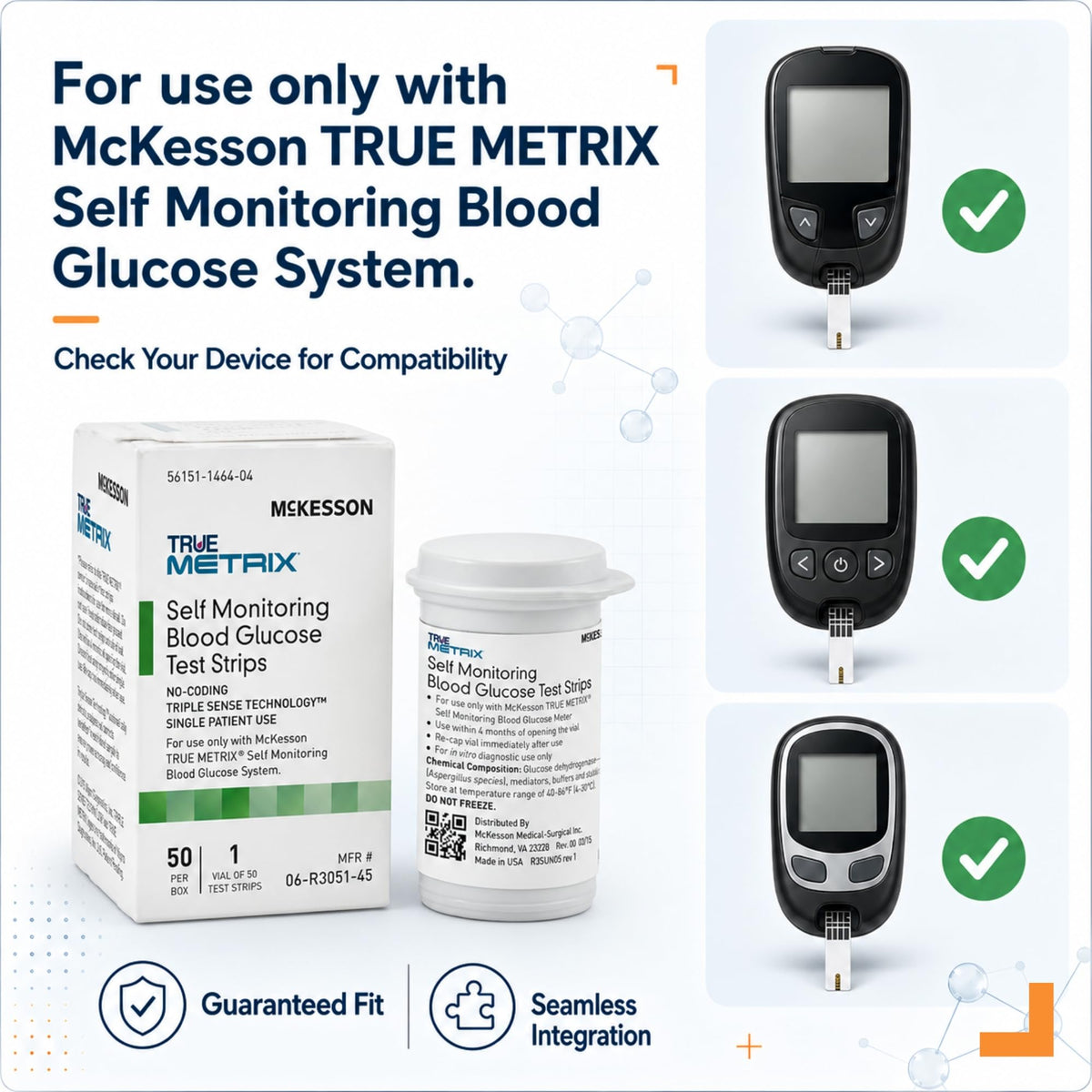 Blood Glucose Test Strips, 1200 Strips T2465
