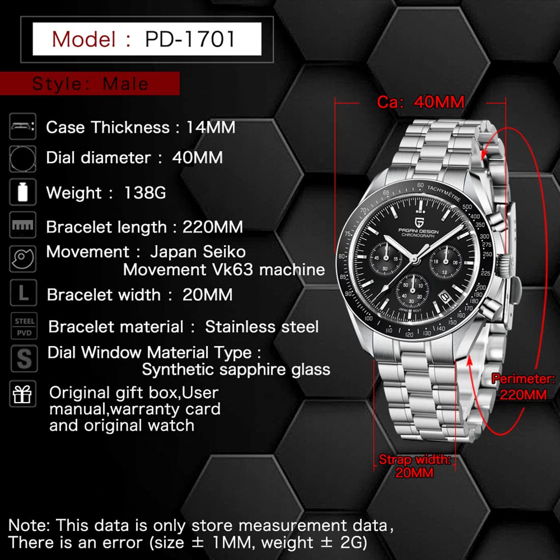 Men's Chronograph 40mm Sapphire N164961