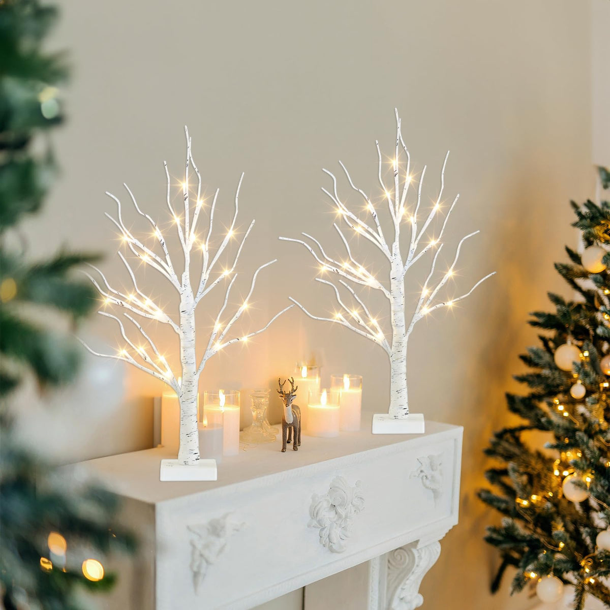2FT Birch Tree with LED Lights J498