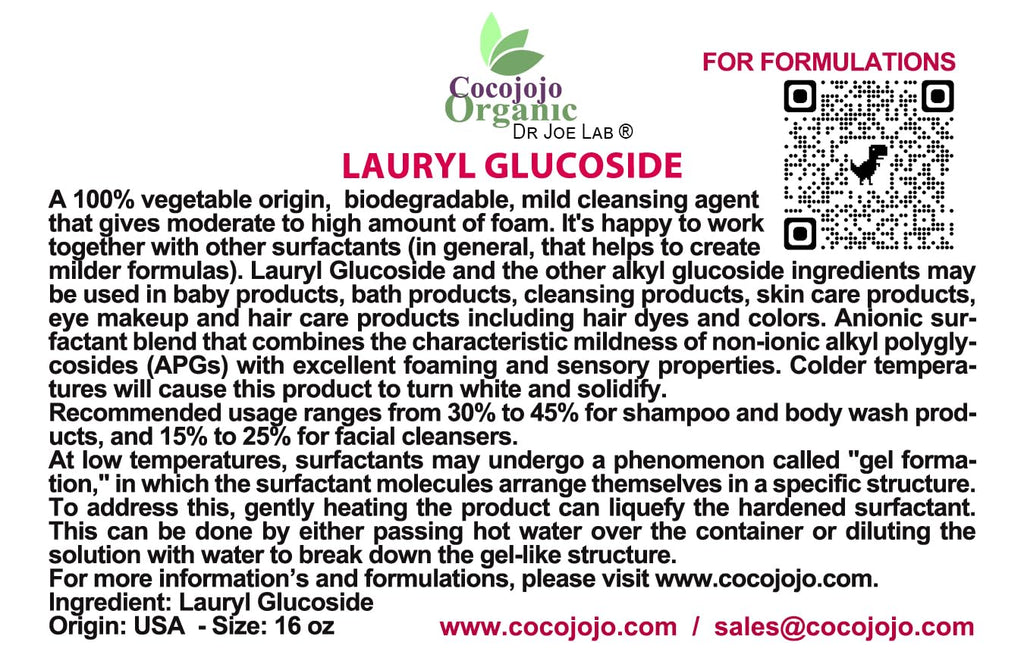 Lauryl Glucoside Natural Surfactant 16 Oz W351346