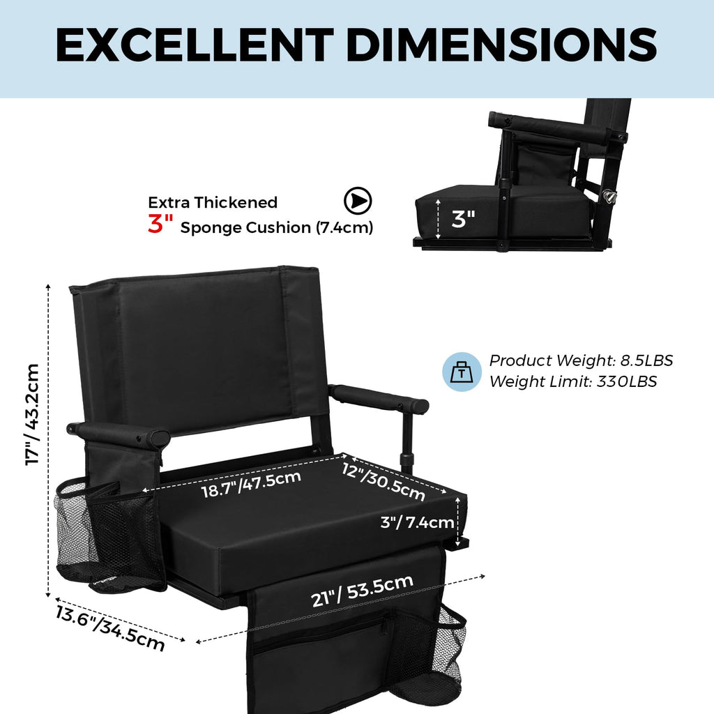 Bleacher Chair with Back & Cushion N78484