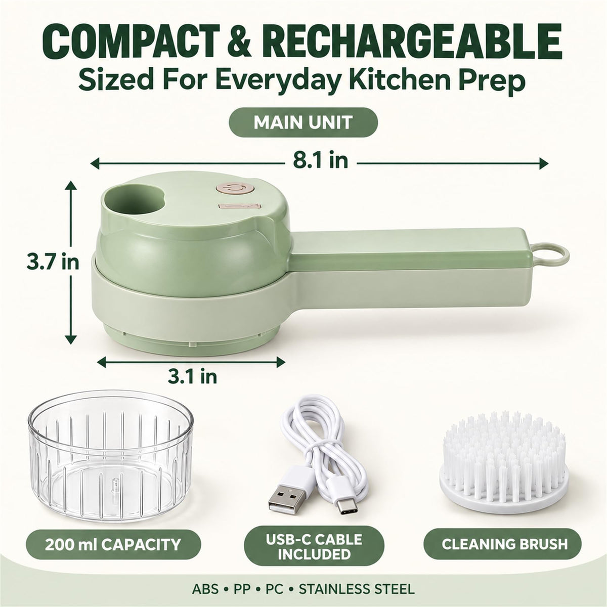 5-in-1 Handheld Electric Vegetable Cutter V4159
