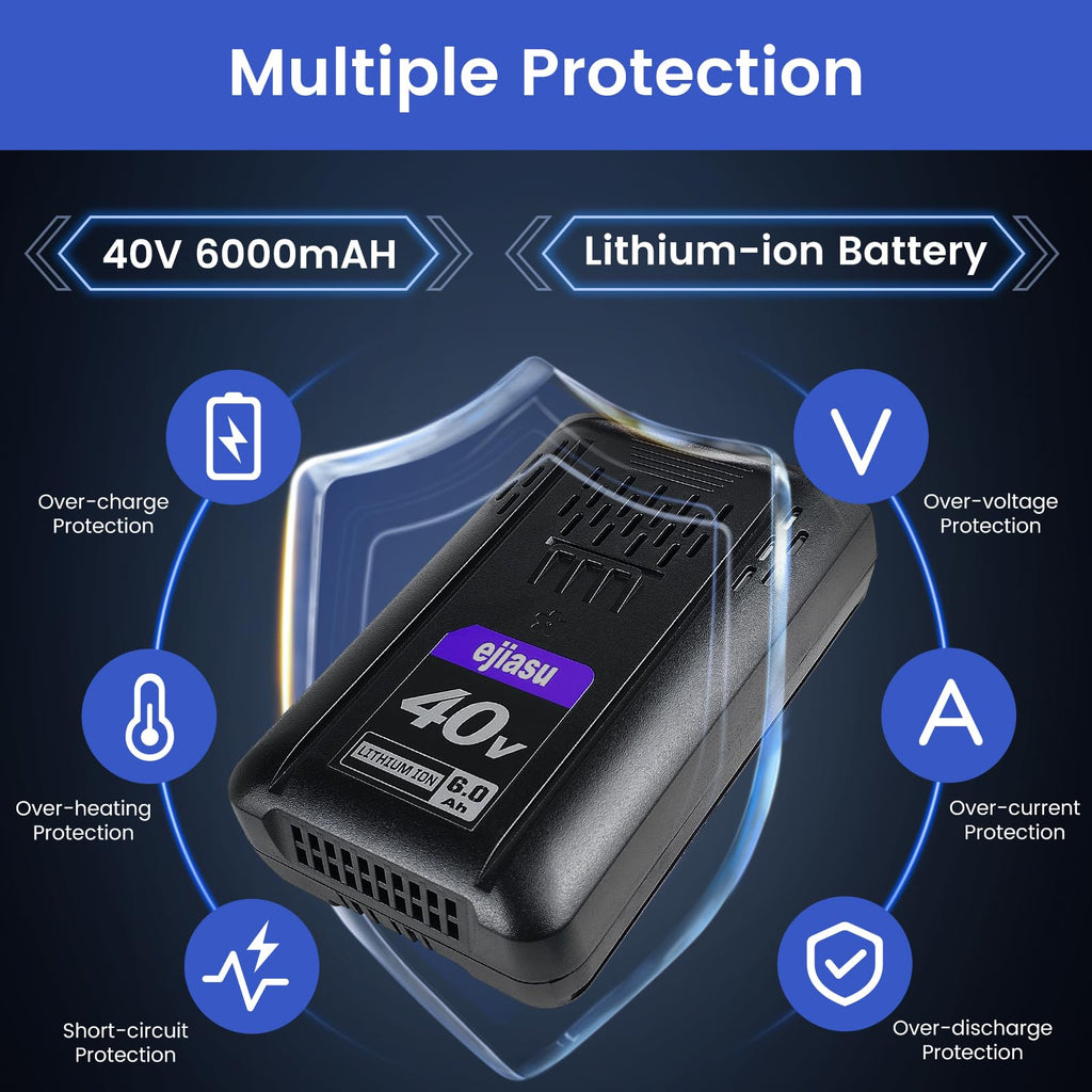 40V 6.0Ah Battery Replacement Y294
