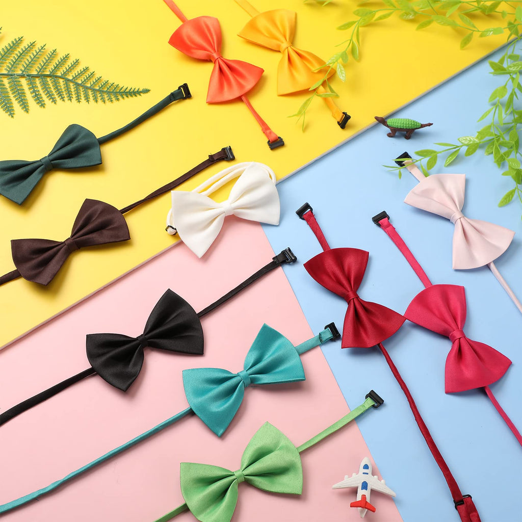 120 Pcs Dog Bow Ties with Adjustable Collar J1633