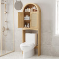Arched Rattan Over the Toilet Storage Cabinet with Doors U824