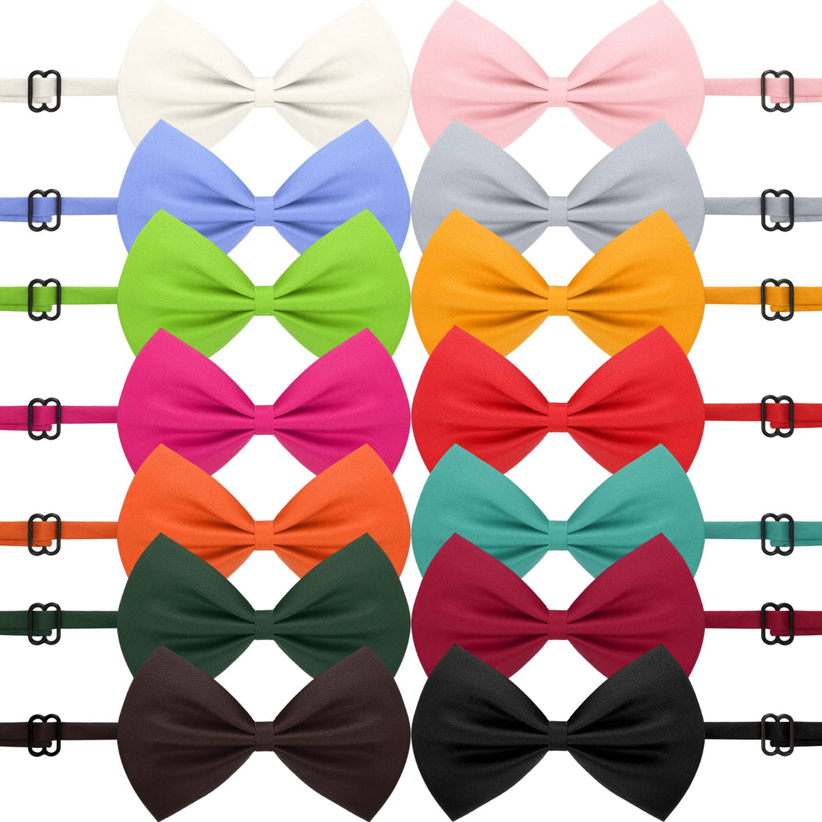 120 Pcs Dog Bow Ties with Adjustable Collar J1633