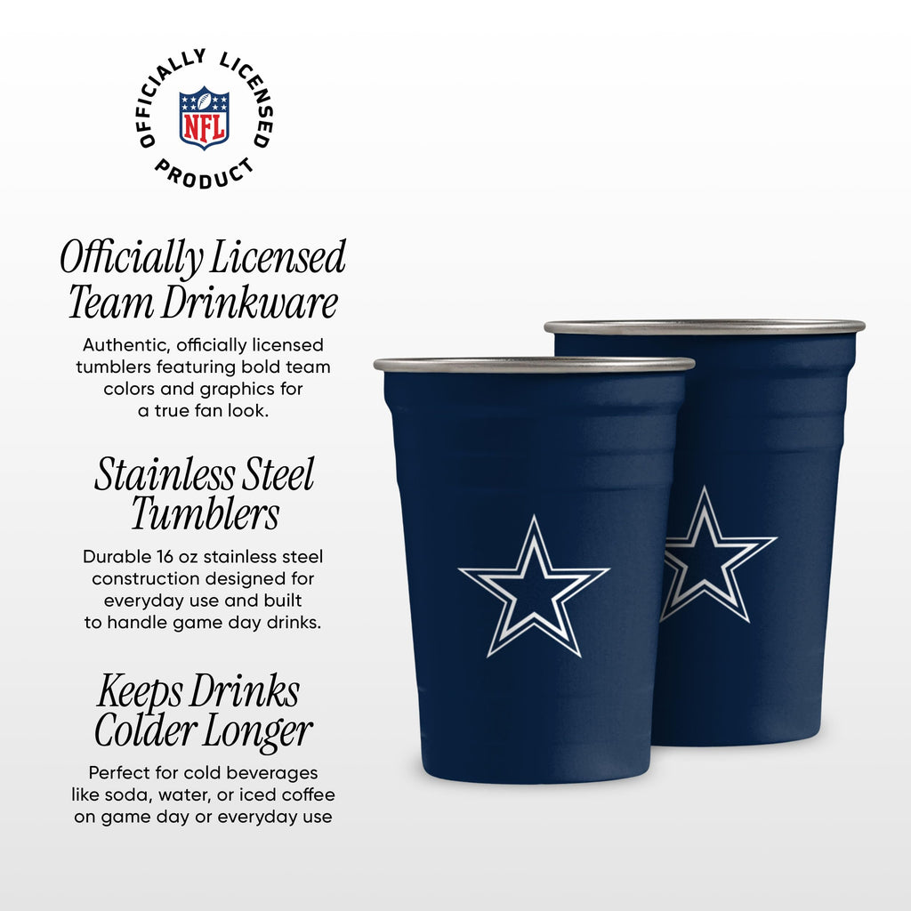 2 Pack Reusable Stainless Steel 16 oz Tumbler Cup B585661