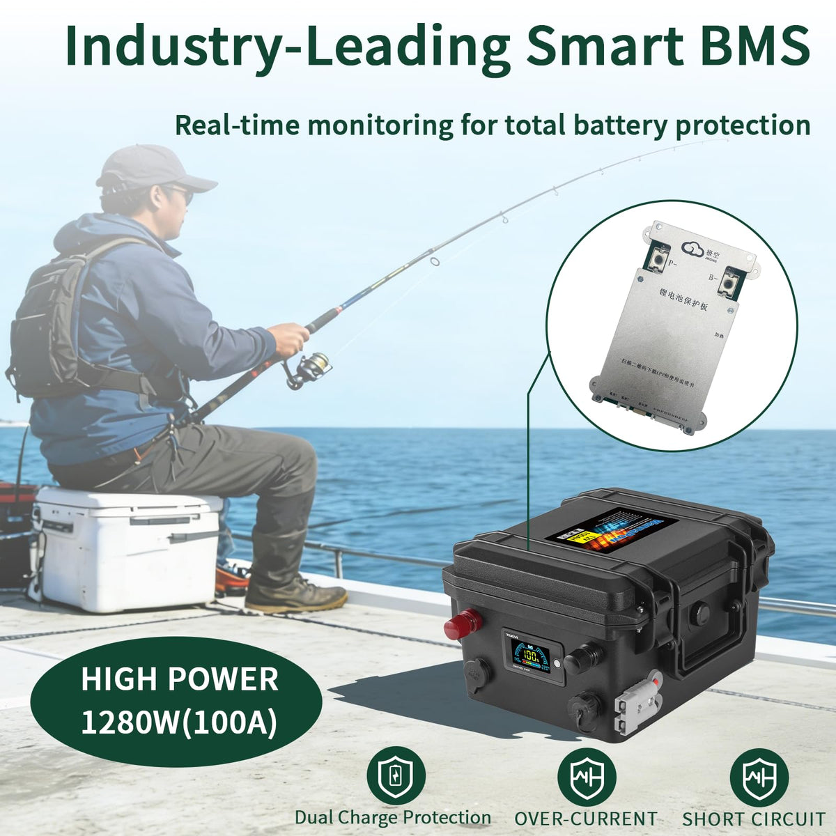 12V 120Ah LiFePO4 Battery D74690