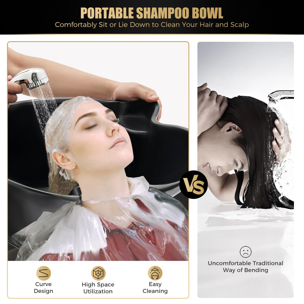Portable Shampoo Bowl with Electric Pump H295