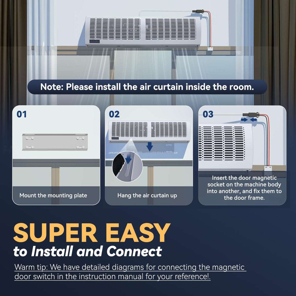36'' Air Curtain with Remote Control 110V Q58471