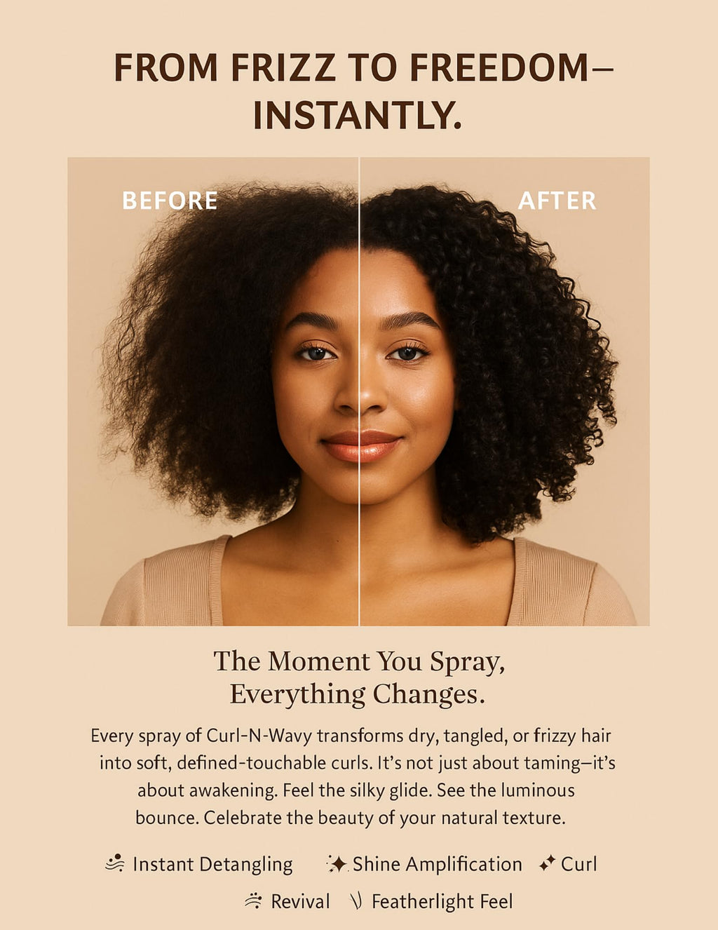 Natural Curl-N-Wavy 4-in-1 Hair Enhancer 10 OZ G880