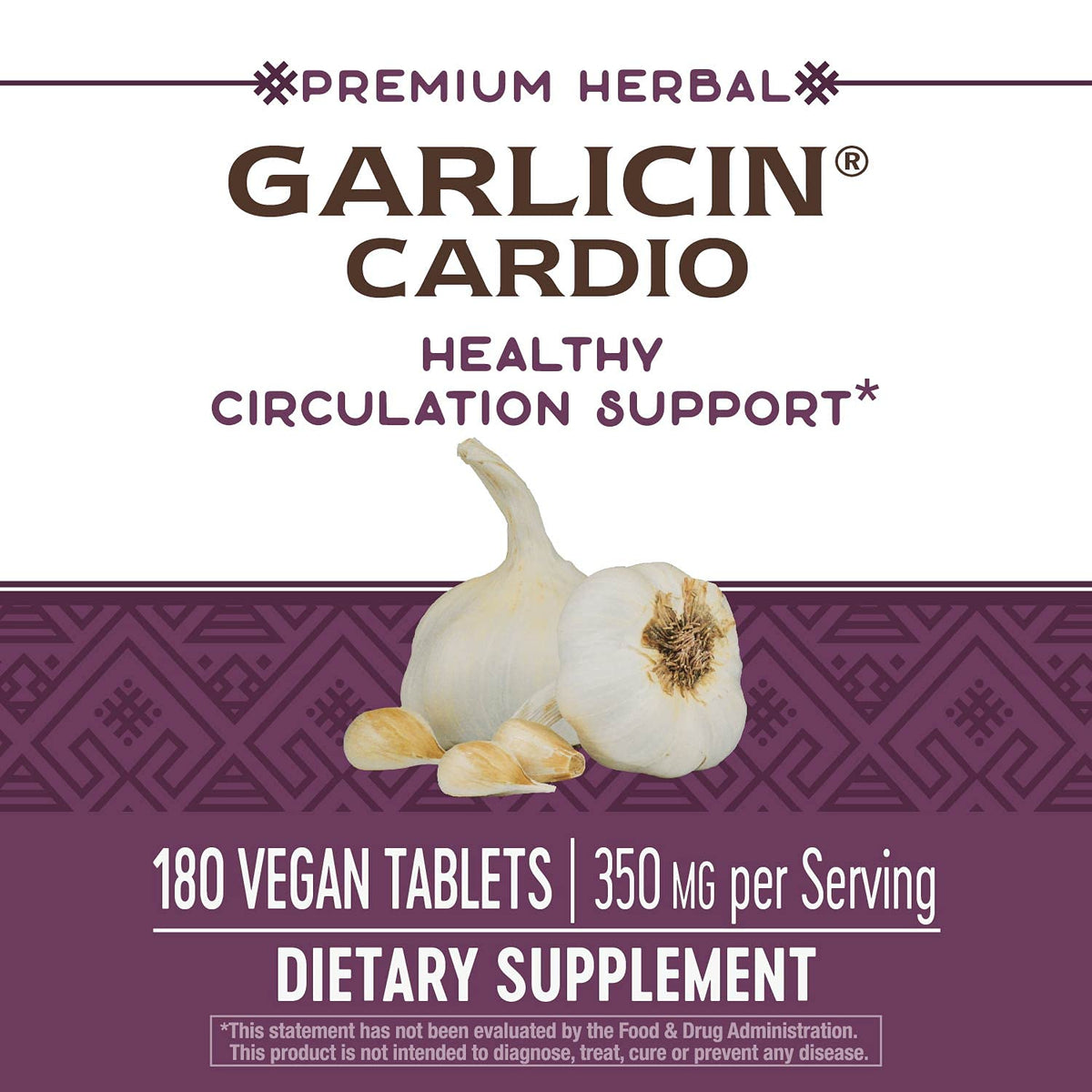 Odorless Garlic Tablets Vegan 180 ct K7541