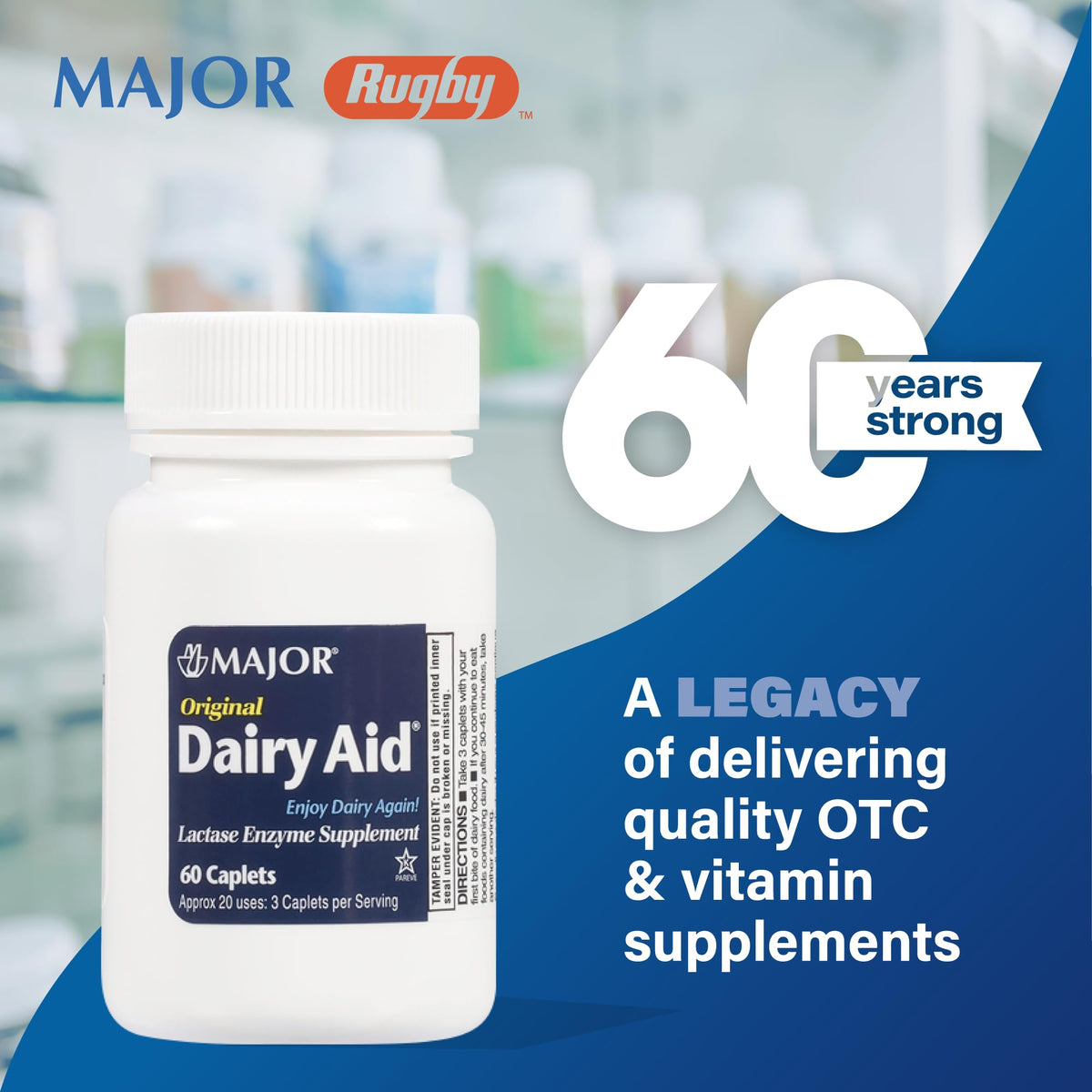 Lactase Enzyme Supplement 60 Caplets 2 Pack S424