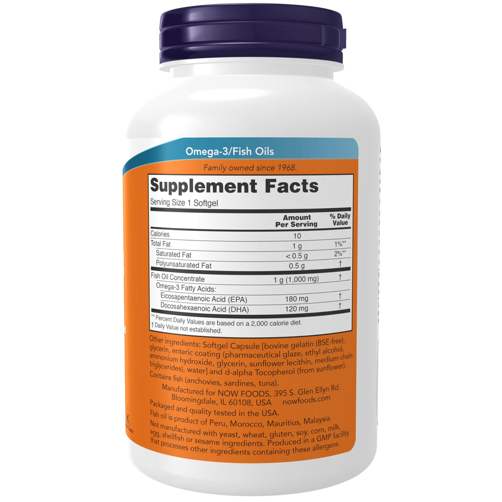 Omega-3 180 EPA / 120 DHA Enteric Coated 180 Softgels S355