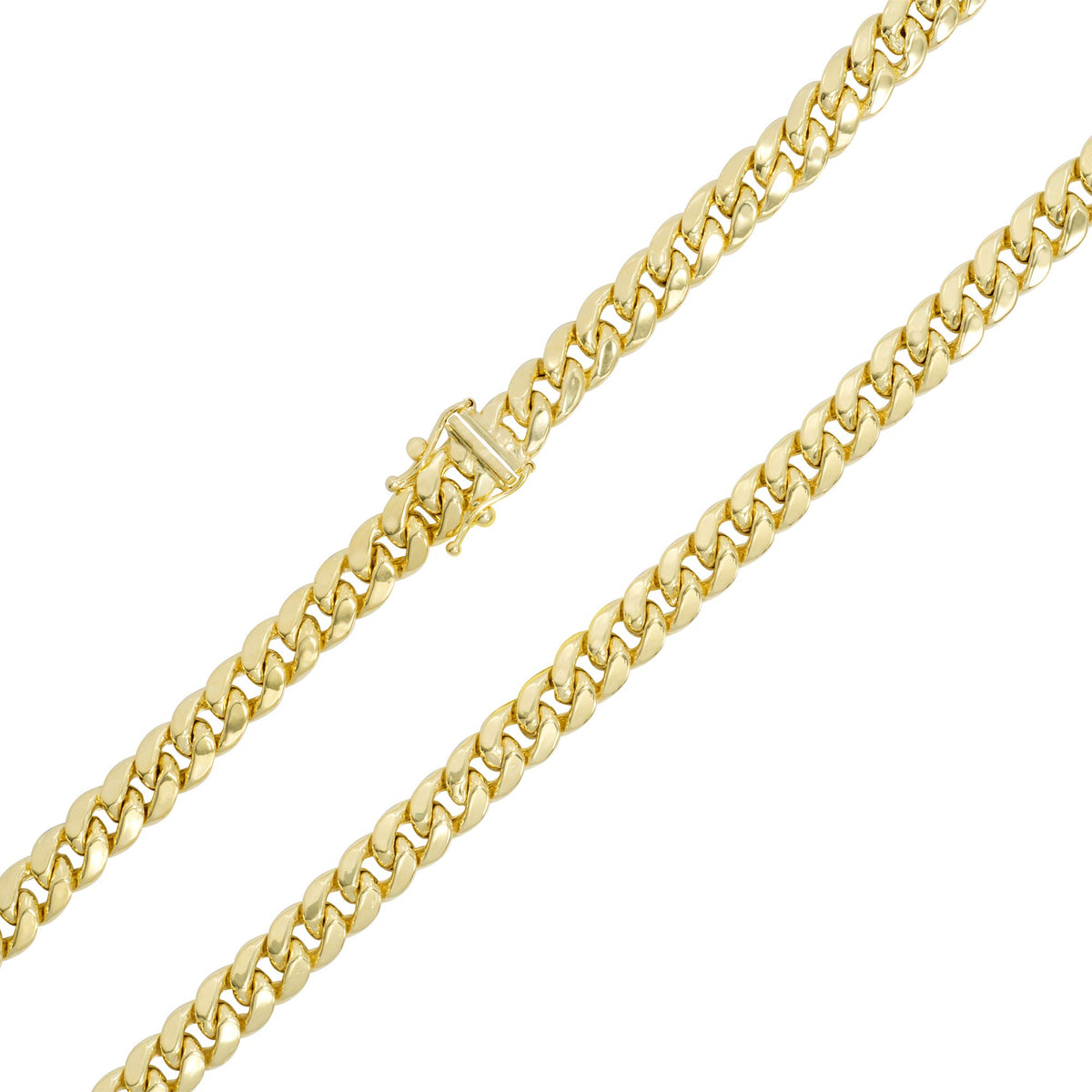 10k Yellow Gold Cuban Link Chain Necklace H308016