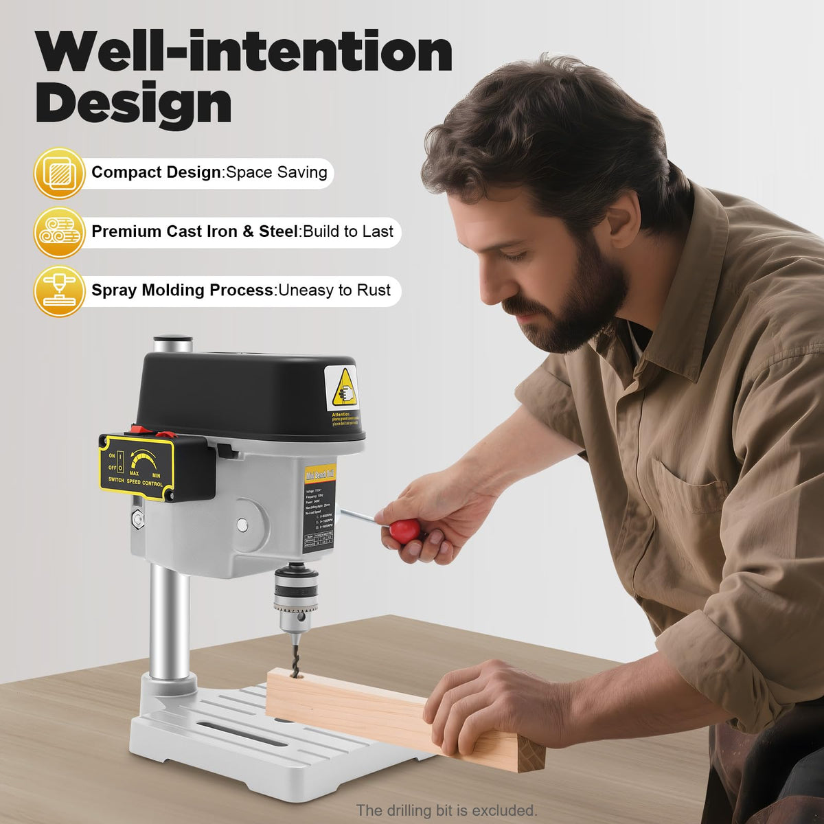 Mini Portable Corded Benchtop Drill Press P9359