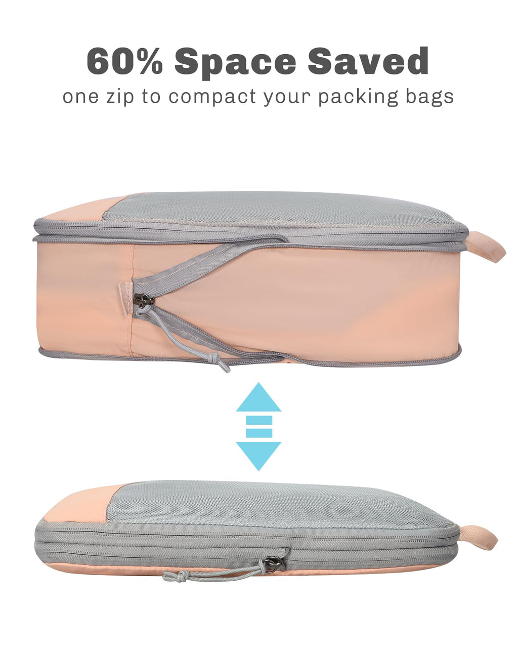 Rolling Backpack with Wheels 43L with Packing Cubes Set 6PC C479