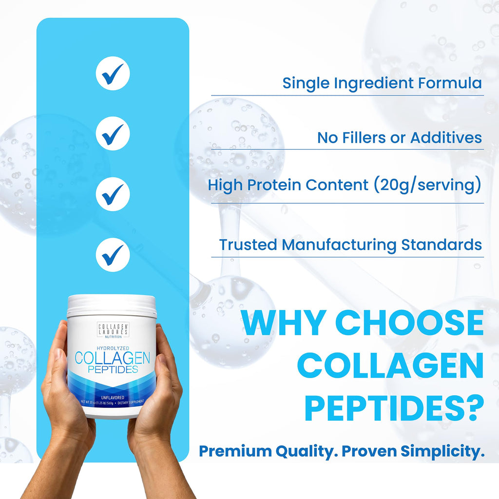 Hydrolyzed Collagen Peptides 20 oz Unflavored Powder Z3466