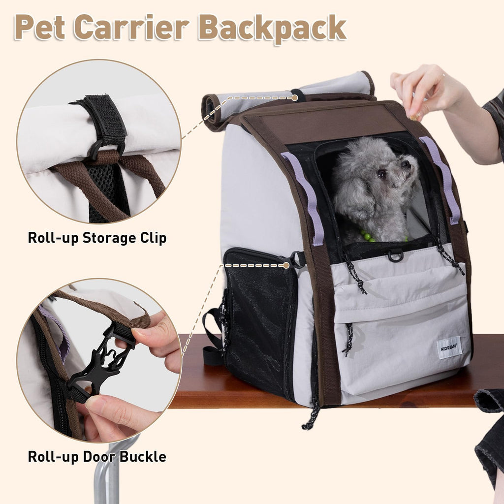Light Grey Pet Carrier Backpack C443
