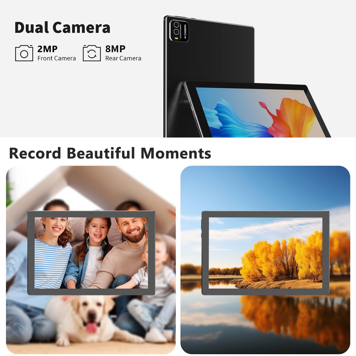 Android 15 Tablet 18GB RAM 128GB ROM 10 inch Black S57467