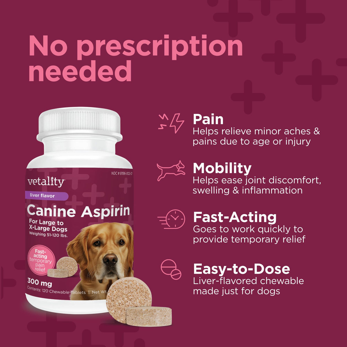 Canine Aspirin 120 ct V240113