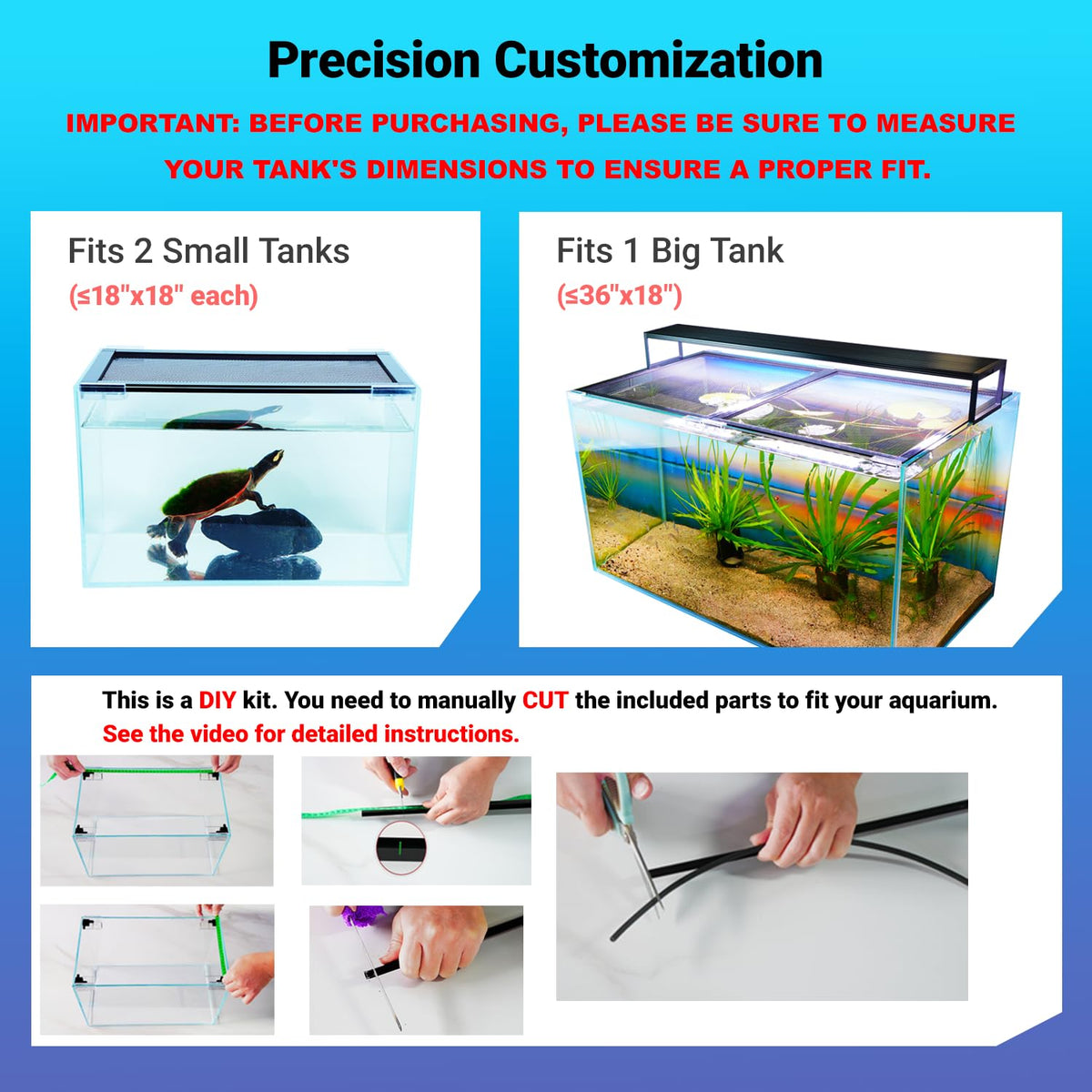 Adjustable Mesh Aquarium Lid N931