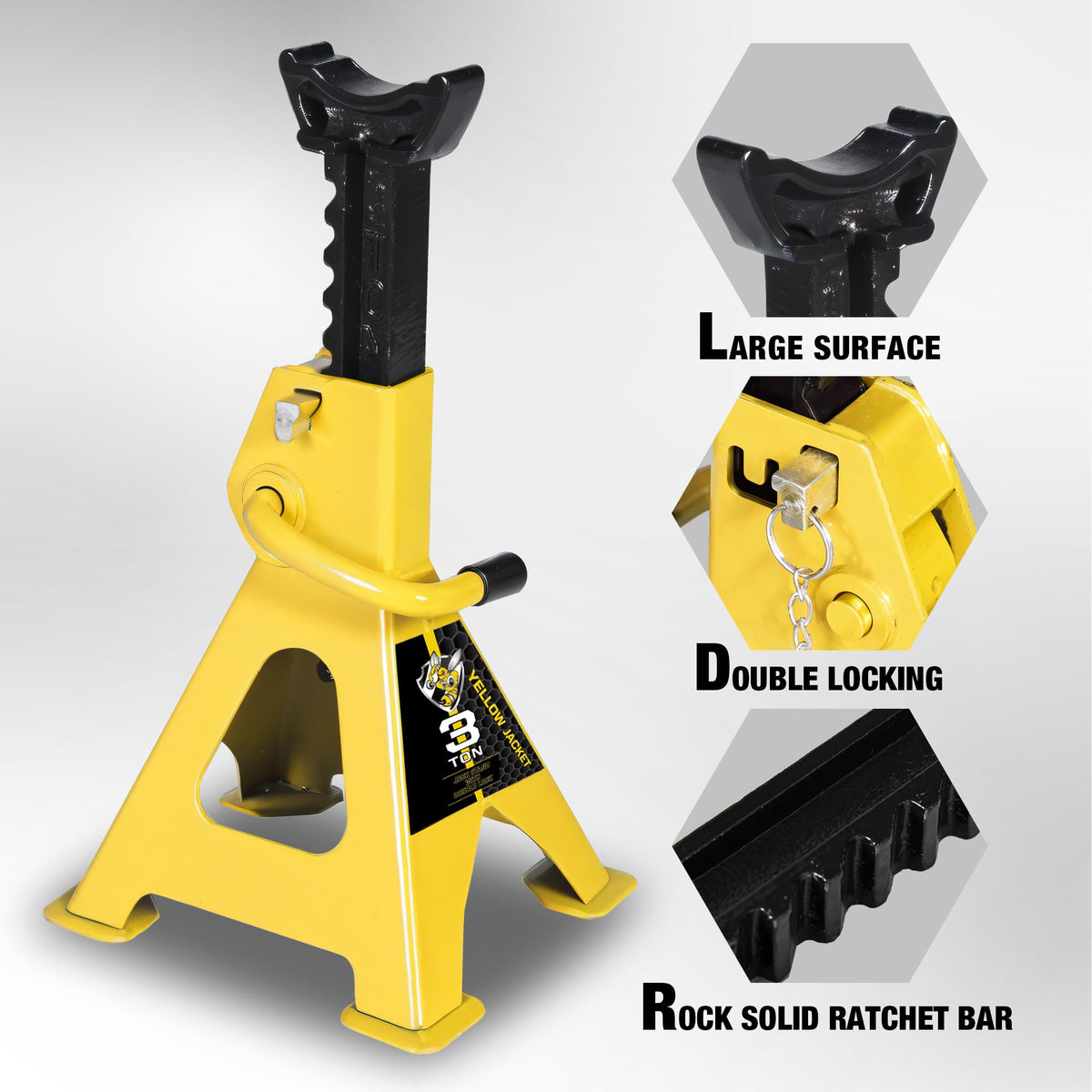 3 Ton Steel Car Jack Stands 1 Pair W6988