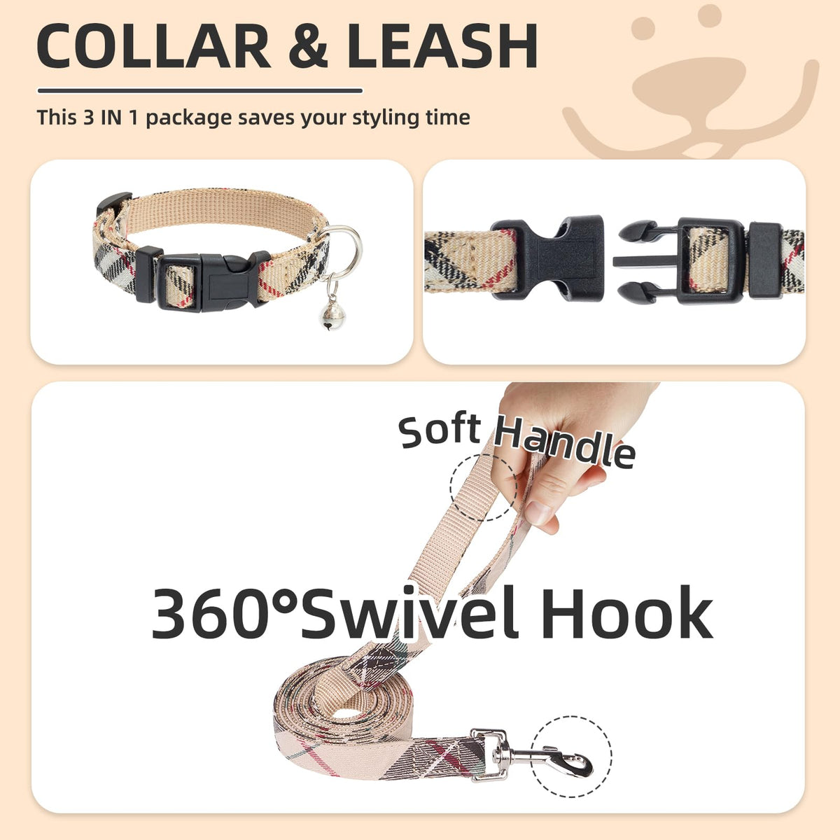 Dog Harness, Collar and Leash Set P124191