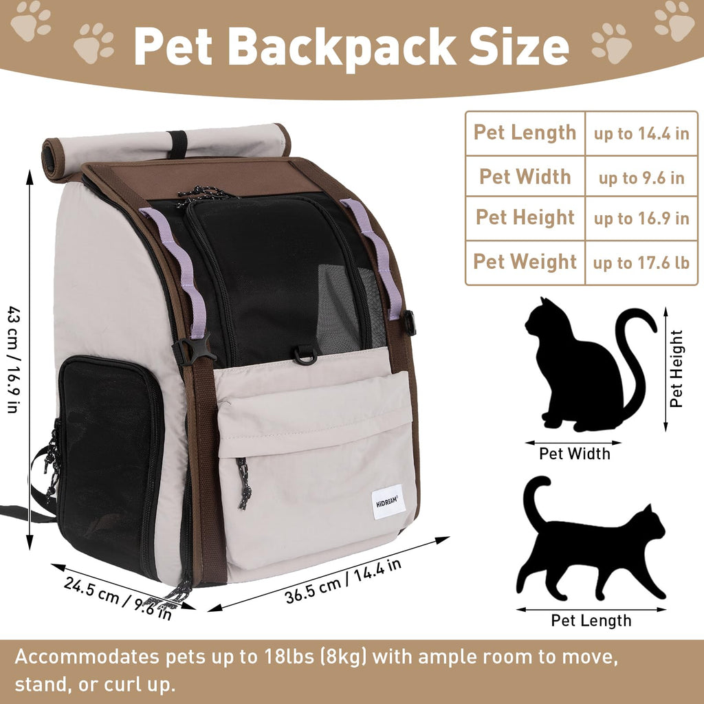 Light Grey Pet Carrier Backpack C443