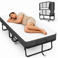 Folding Bed with Mattress Twin 75 x 38 in Z596