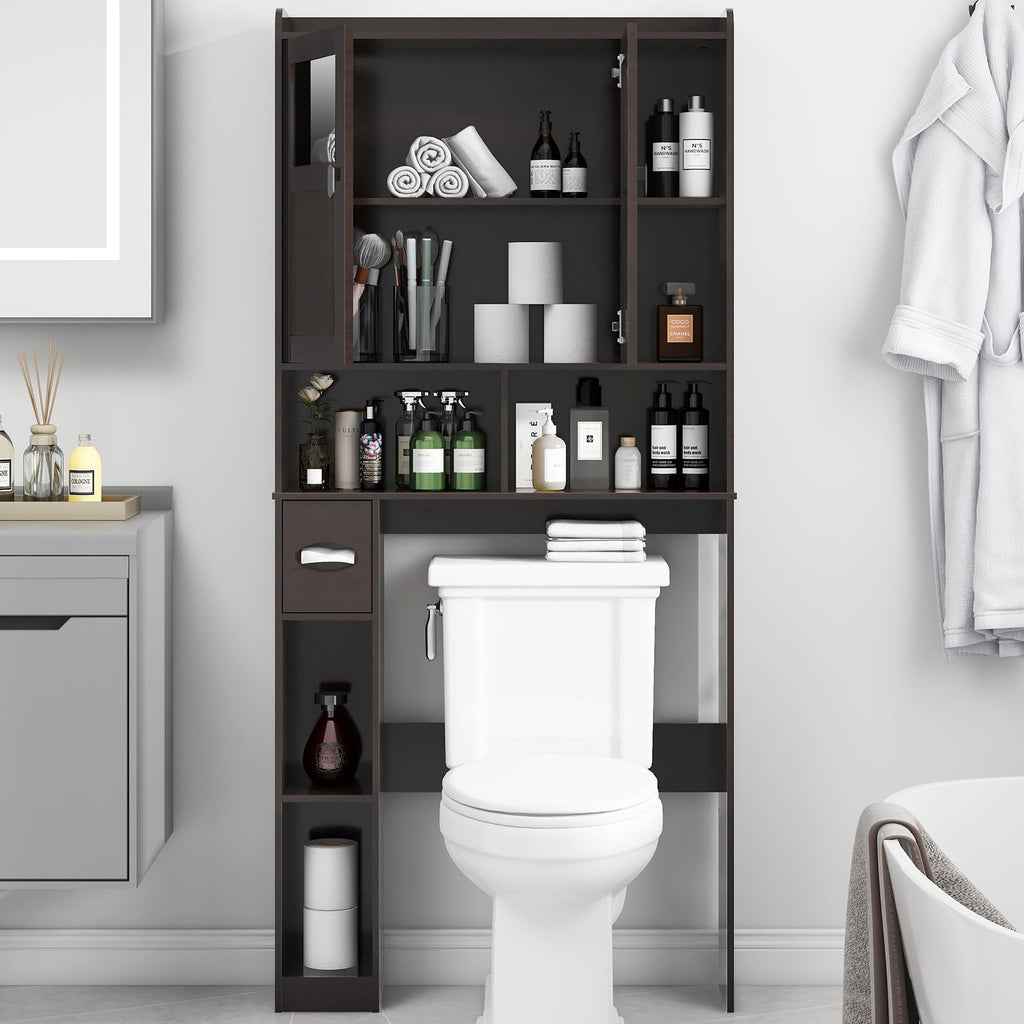 Over The Toilet Storage Cabinet with Doors and Shelves Z96798