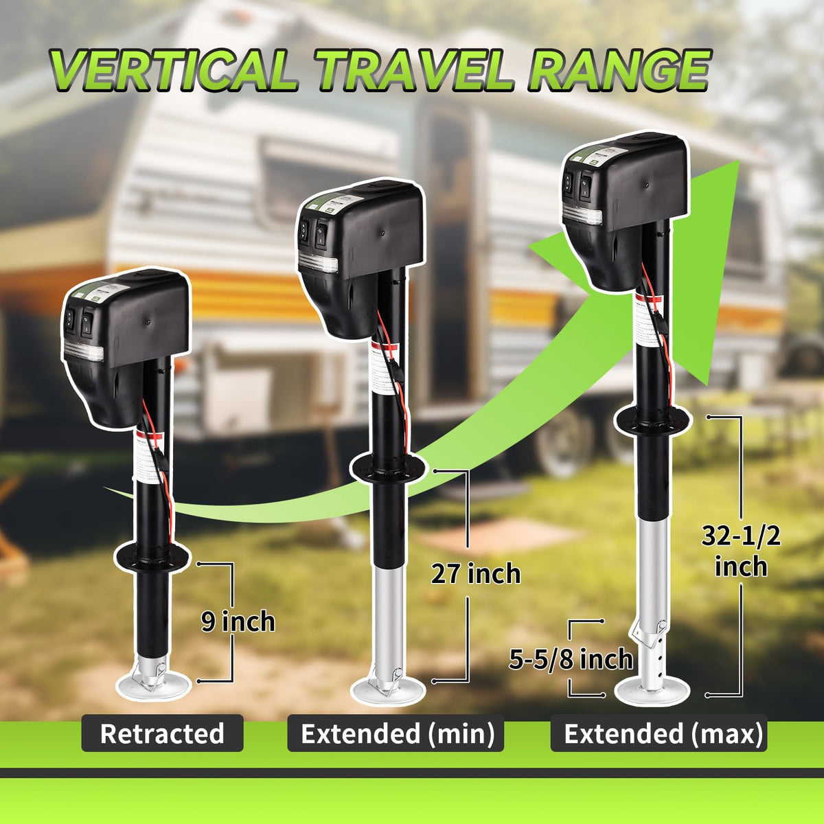 Electric A-Frame Trailer Jack 18" Lift X516