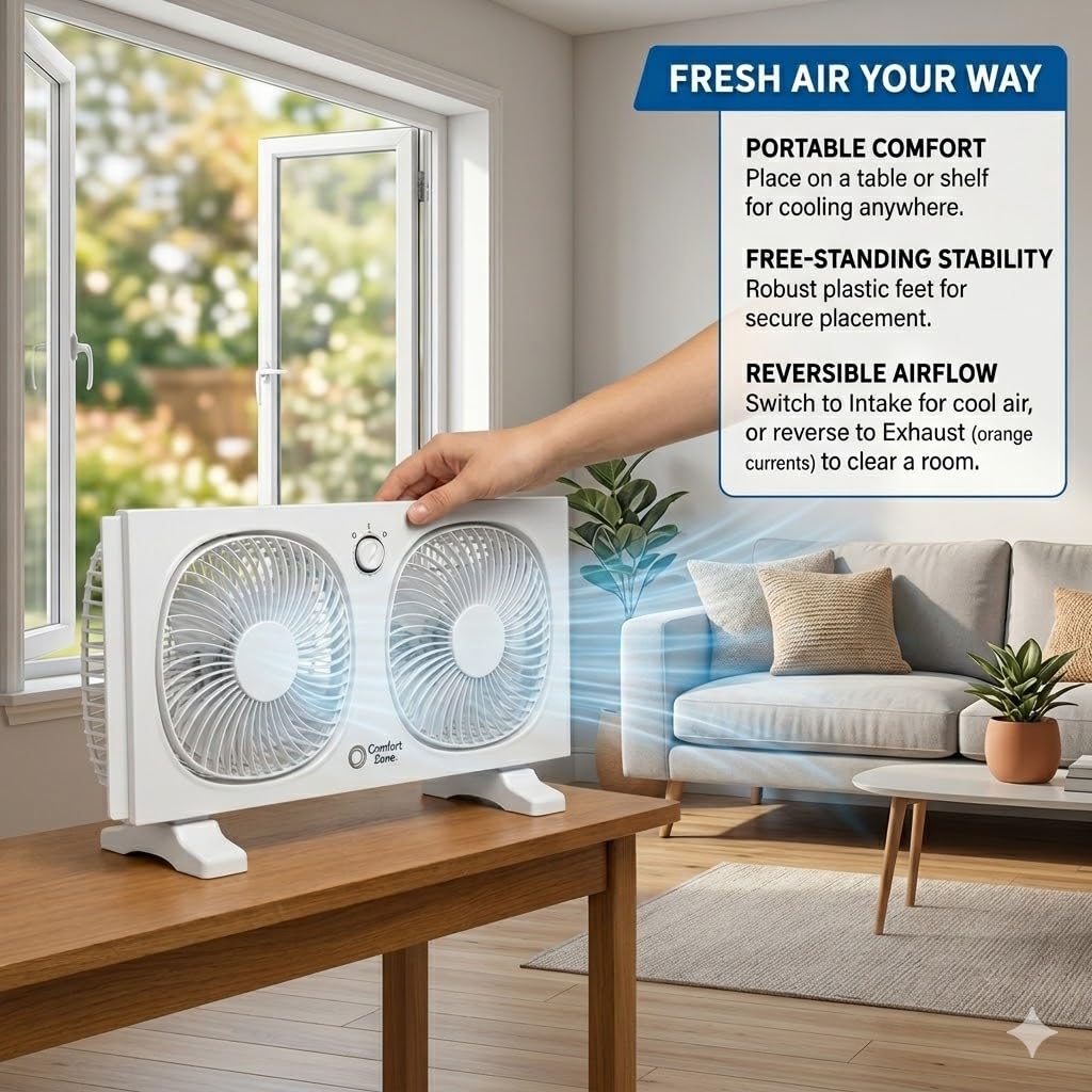 Twin Window Fan with 2 Speeds W333285