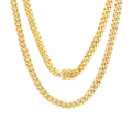 10k Yellow Gold Cuban Link Chain Necklace H308016