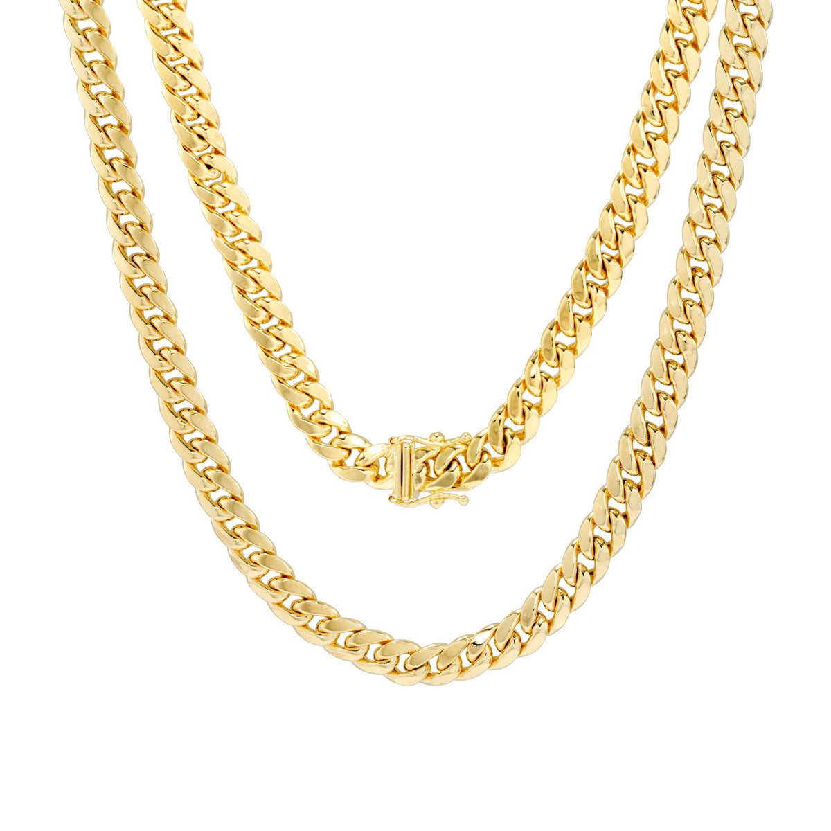 10k Yellow Gold Cuban Link Chain Necklace H308016