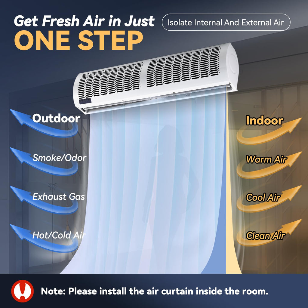 36'' Air Curtain with Remote Control 110V Q58471