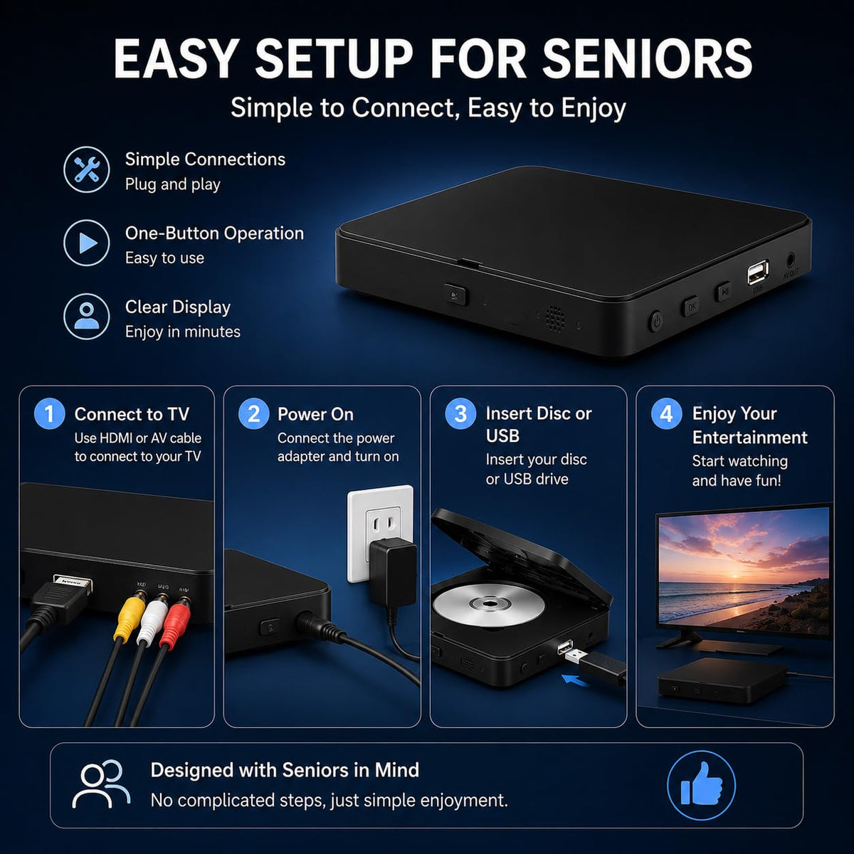 Blu Ray DVD Player 1080P Full HD B6804