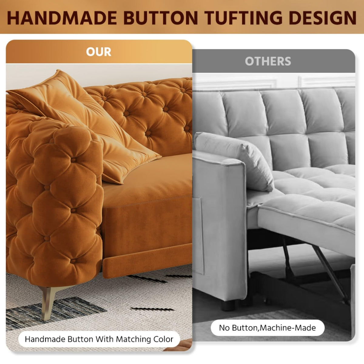 Convertible Sleeper Sofa with Ottoman T187