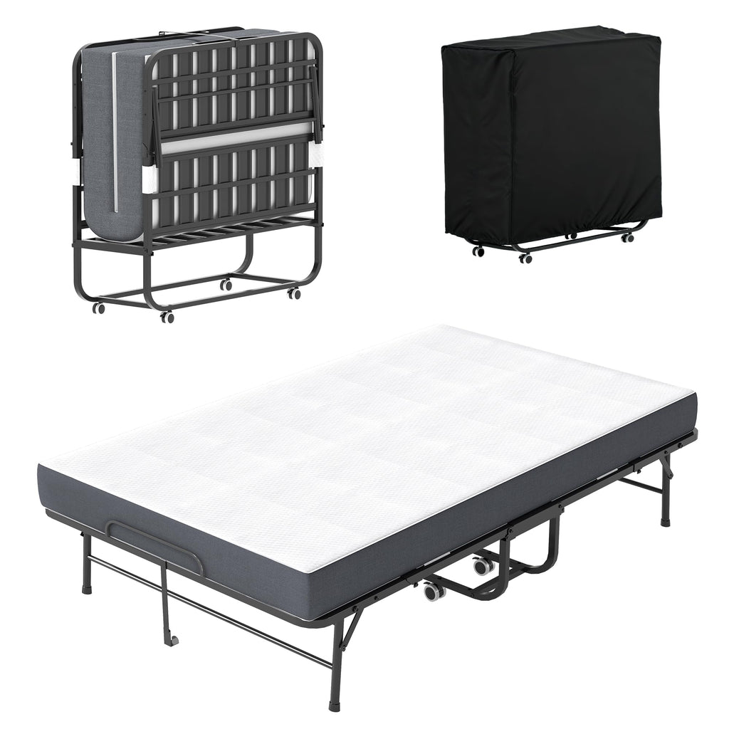 74"x 46" Folding Bed with Mattress W1224