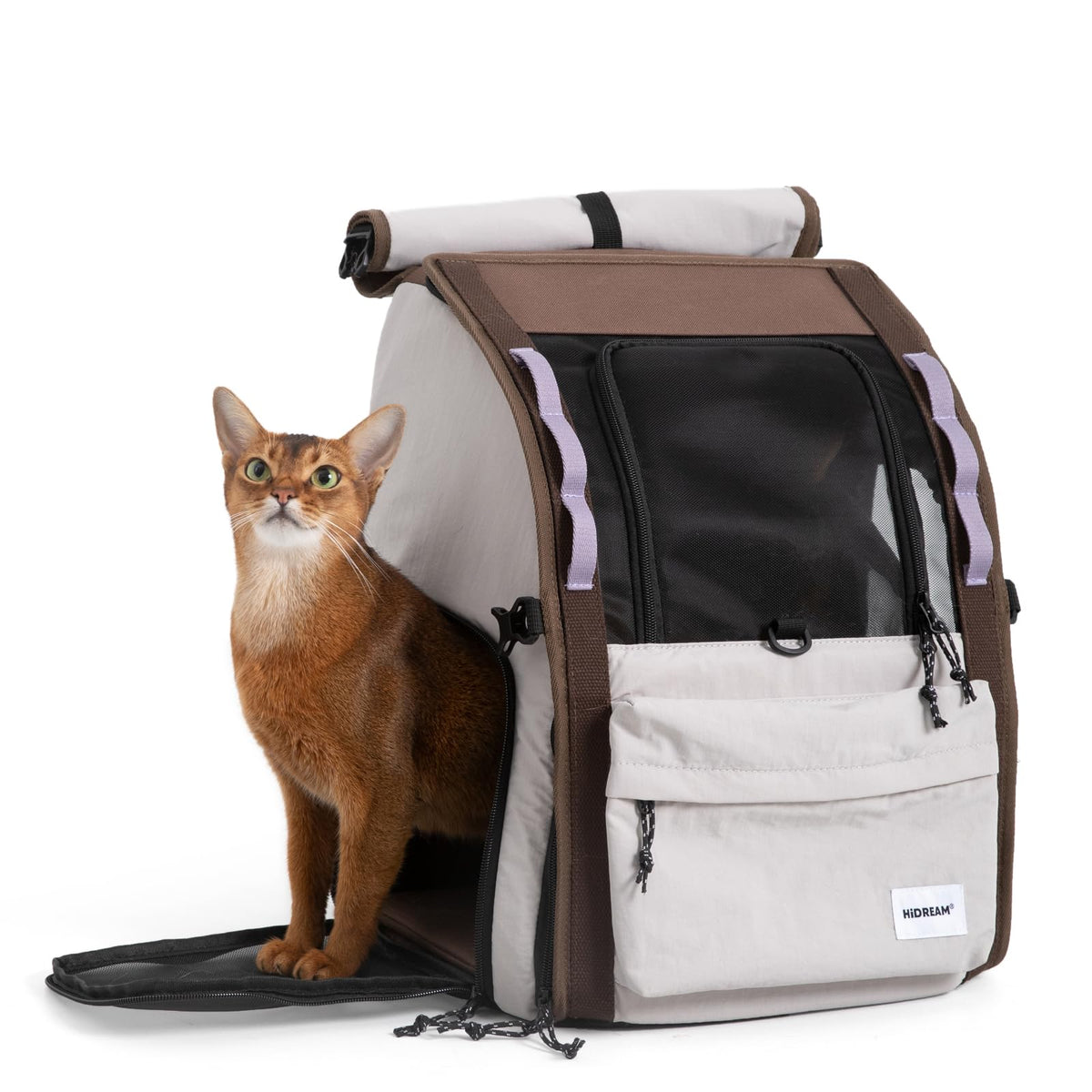 Light Grey Pet Carrier Backpack C443