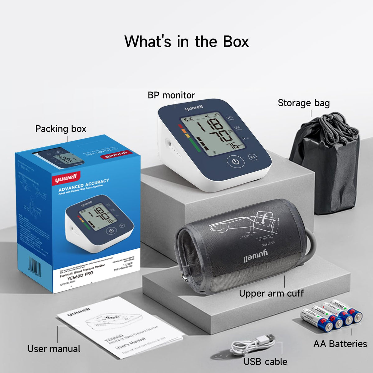 Automatic Upper Arm Blood Pressure Monitor with Adjustable Cuff O105