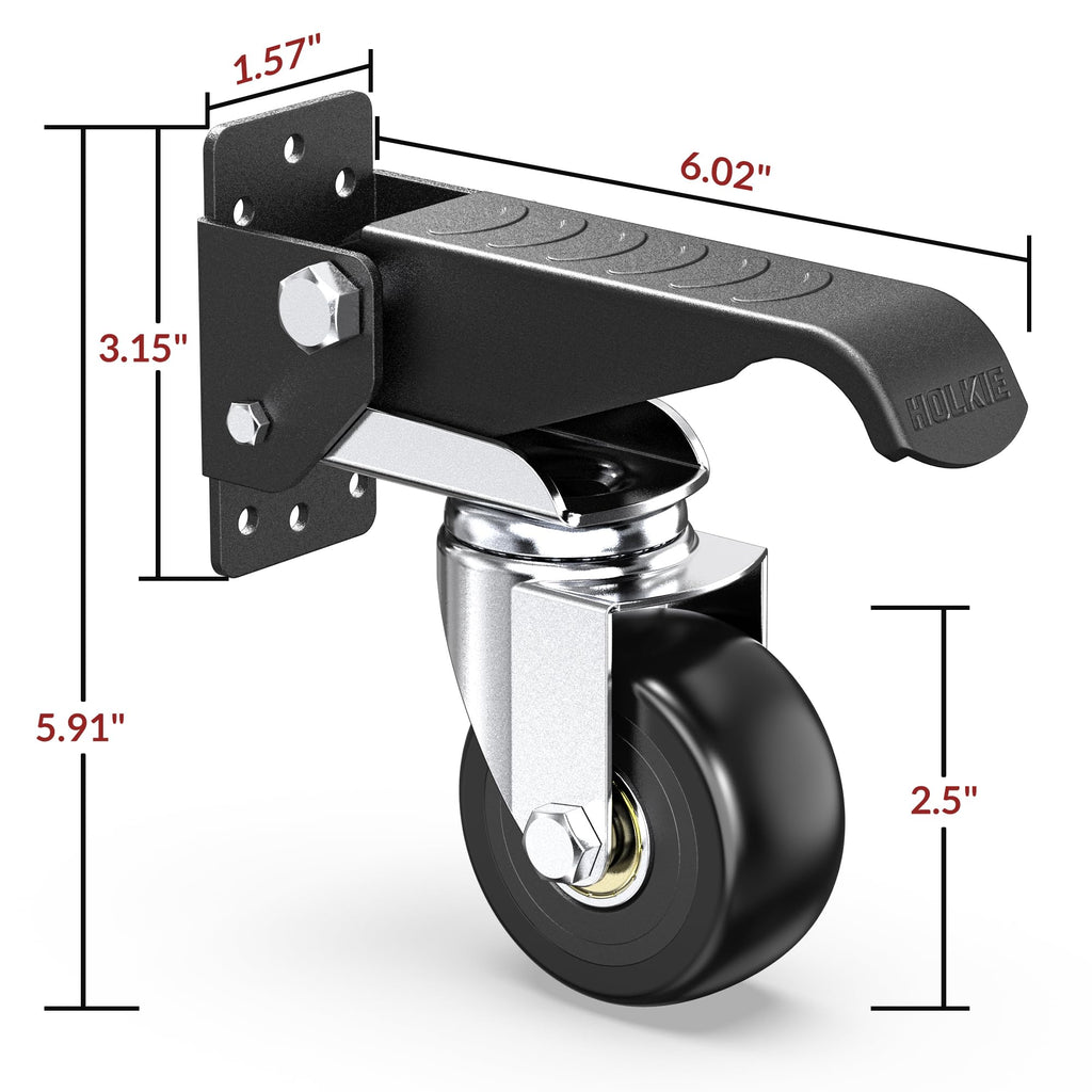 Heavy Duty Retractable Casters 700 lbs 4 Casters B3910