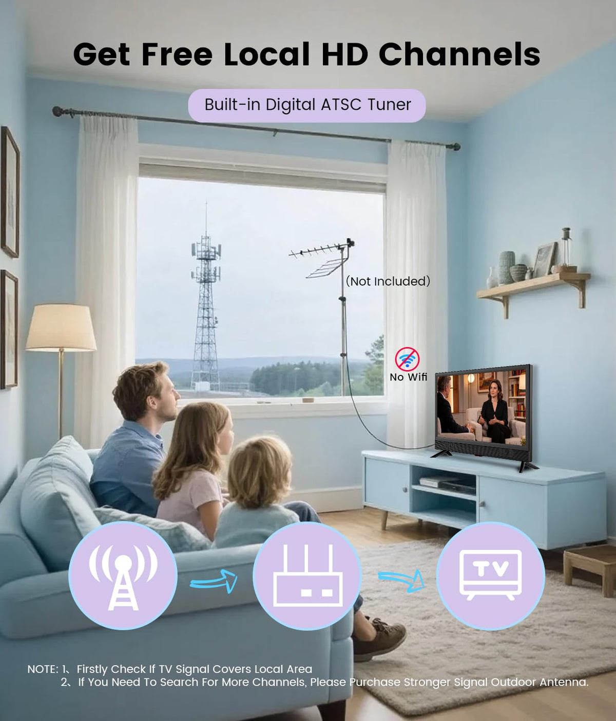 22 Inch 1080p LED Flat Screen HDTV S551786