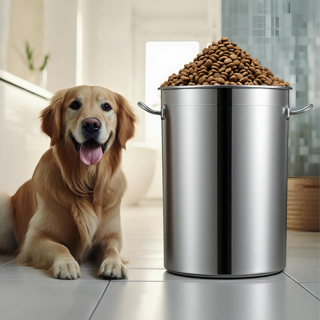 45 Lbs Stainless Steel Airtight Dog Food Storage Container I865