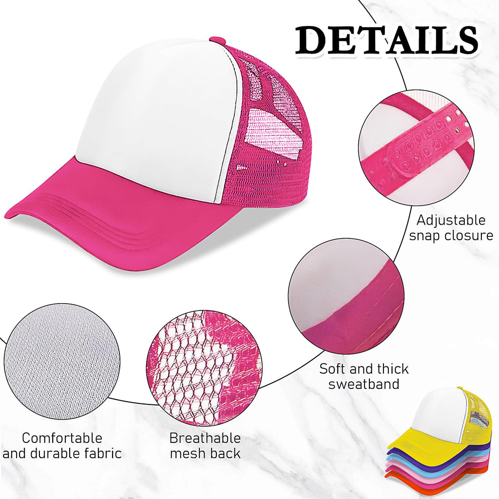 30 Pcs Kids Adjustable Mesh Trucker Hats P90206
