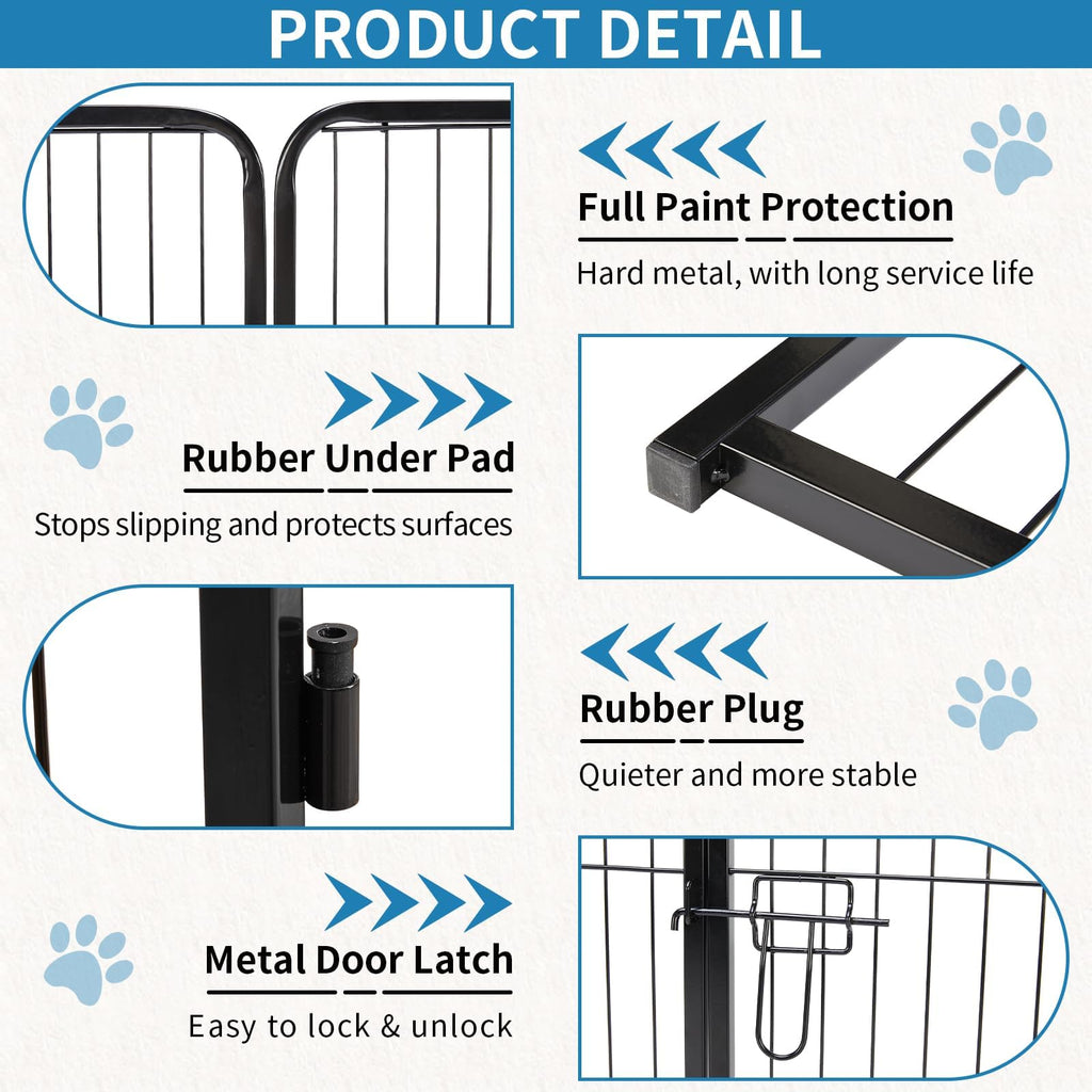 40 Inch 16 Panels Metal Dog Playpen J1403